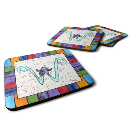 

Carolines Treasures 8446-WFC Beach and Seafood Foam Coaster Set of 4 3 1/2 x 3 1/2 multicolor