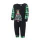 thumbnail image 3 of Conjunto de pijamas navideños familiares a juego con estampado de árbol, letras y cuadros. Pijamas de vacaciones para papá, mamá y niños., 3 of 8