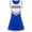Blue, variant on Women’s Cheer Style Outfit Set Sleeveless Top and Skirt Athletic Inspired Clothing