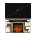 thumbnail image 3 of Furinno Jensen Corner TV Stand with Fireplace for TV up to 55 Inches, Flagstaff Oak, 3 of 7