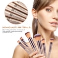 thumbnail image 2 of 15-Piece Champagne Gold Makeup Brush Set + 12 Blending Sponges – Professional Foundation, Blush & Eyeshadow Brushes, Complete Face & Eye Makeup Kit, 2 of 7