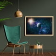 thumbnail image 2 of Universe Wall Art with Frame, Illustration of Celestial Bodies Solar Energy Space Cosmic Scene, Printed Fabric Poster for Bathroom Living Room, 35" x 23", Multicolor, by Ambesonne, 2 of 2