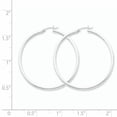 thumbnail image 2 of 925 Sterling Silver Rhodium-plated 2.5mm Round Hoop Earrings, 2 of 6