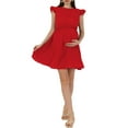 thumbnail image 3 of Lucakuins Vestido de Maternidad para Mujer, Mini Vestido de Embarazo con Cuello Redondo y Cuello Redondo para Casual Diario Lucakuins moda, 3 of 6