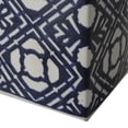 thumbnail image 4 of 10 Inch Lidded Jar, Porcelain Construction, Deep Blue Graphic Trellis- Saltoro Sherpi, 4 of 5