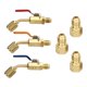 thumbnail image 1 of 6PCS Refrigerant Angled Compact Ball Valve Fit for R410A R134A R12 R22 R502 AC HVAC Refrigeration Charging Hoses, 1 of 5