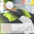 thumbnail image 2 of Dark Grey Green Duvet Cover Set Queen Size, Lemon Green Gradient Abstract Art 4 Piece Soft Microfiber Bedding Set with 1 Duvet Cover, 1 Flat Sheet, 2 Pillowcases, 2 of 9