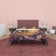 thumbnail image 4 of Funda nórdica rústica púrpura con pájaro volando, juego de cama de otoño, otoño cálido, 4 of 6