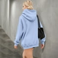 thumbnail image 3 of WULMLEO Zip Up Women Hoodies Loose Long Sleeve Sweatshirts Hooded Winter Soft Shirts Lightweight Fall Shirts Zipper Cute Sweater Light Blue S, 3 of 5