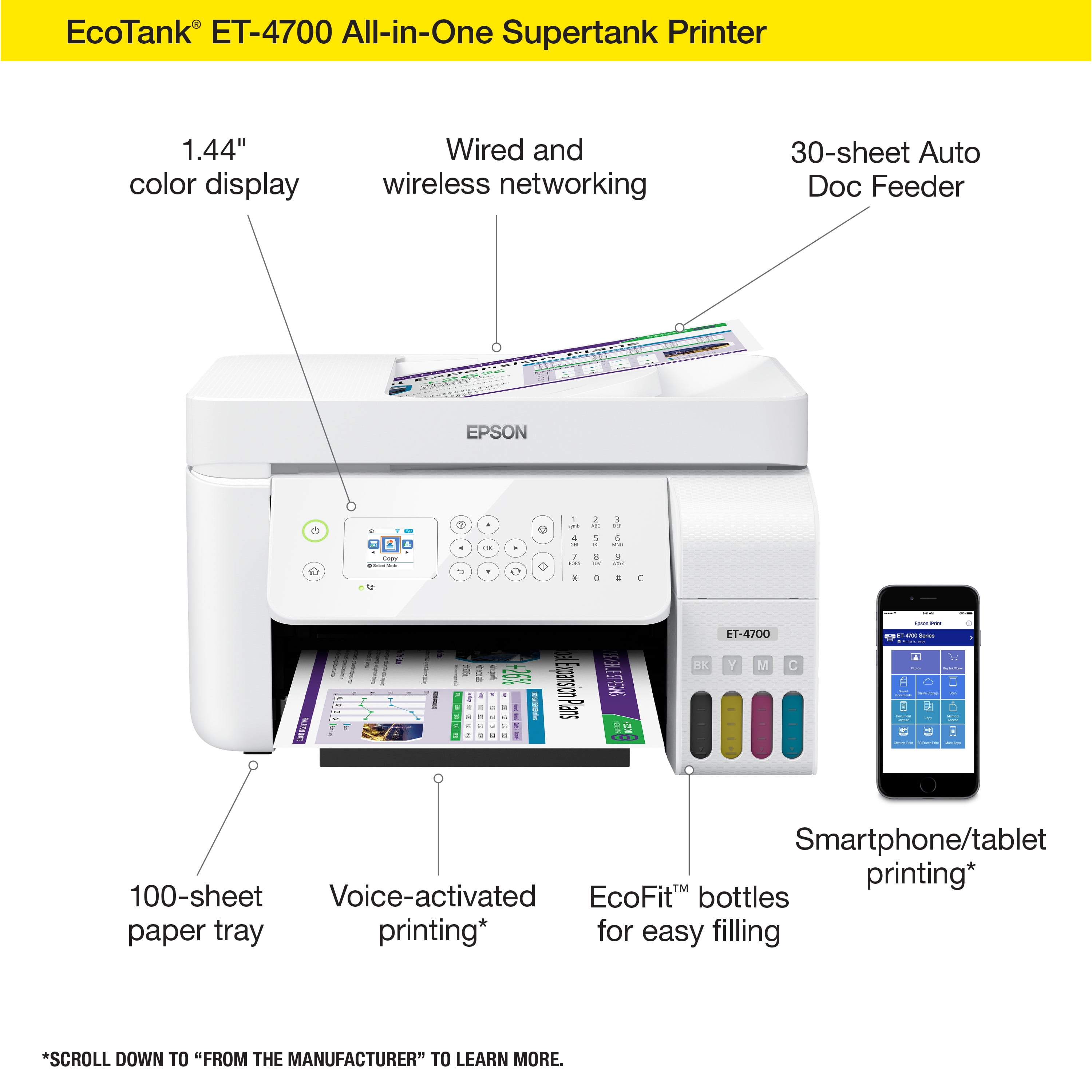 Epson EcoTank ET-4700 au meilleur prix sur