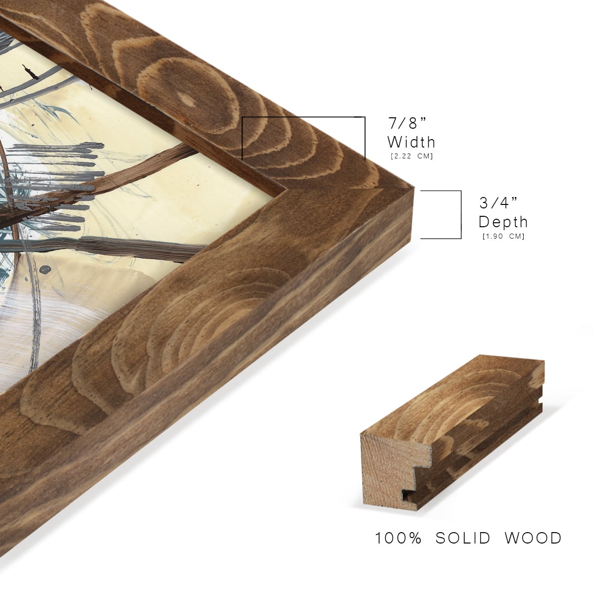 Winding Around II - Framed Print w/glass - Walnut