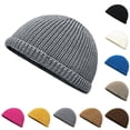 thumbnail image 4 of Xfvqtps Unisex Beanie Knit Cuffed Solid Color Stripe Simplicity Stretch Soft Fashion Versatile Warm Fall Winter Skull Cap Hot Pink, 4 of 4