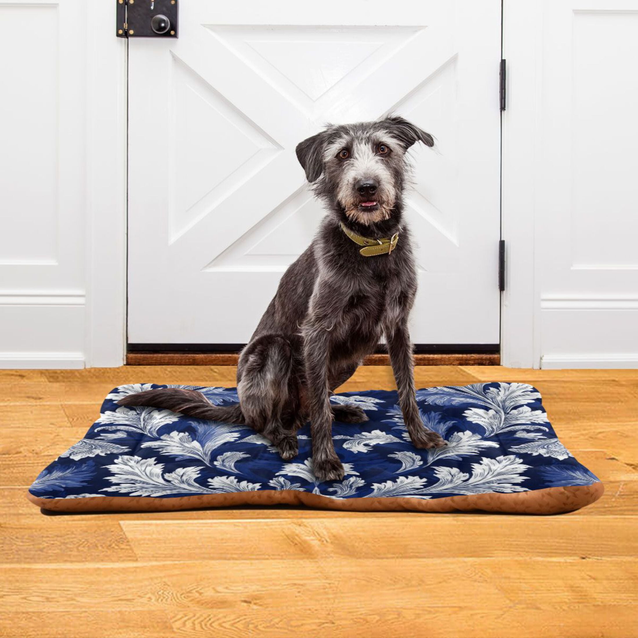 Cozy Mat Pet Bed Indoor Outdoor Warm Soft For Cat Dog Puppy(S/M) Acanthus Leaves
