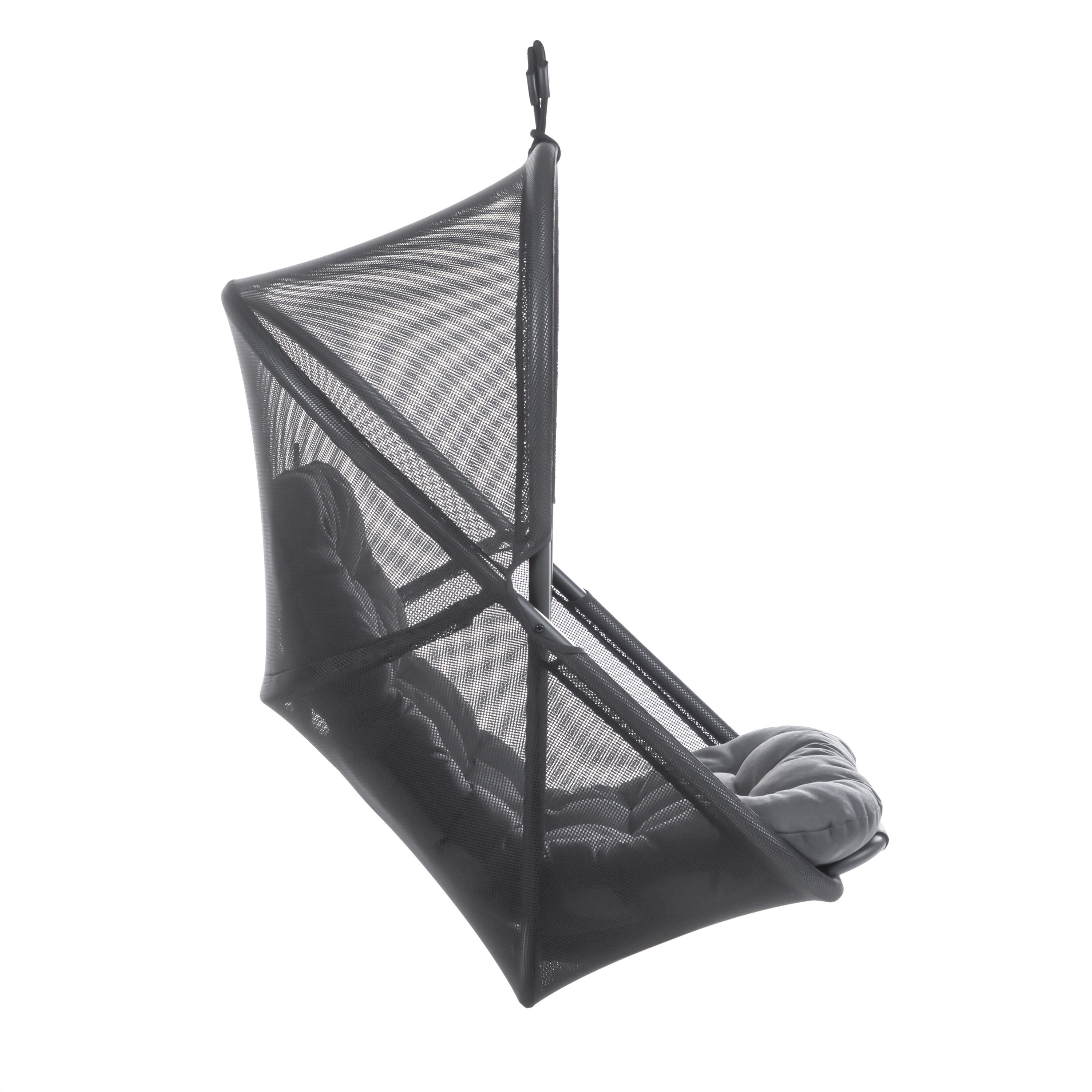 Furniture of America Drift UV-Resistant Patio Foldable Porch Swing Chair with Cushion, Dark Gray