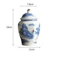 thumbnail image 5 of Porcelain Plum Blossom Ginger Jar with Lid, Decorative Ceramic Bud  , Centerpiece  Arrangement, Your Treasures Style A, 5 of 7