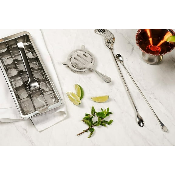 Stainless Steel Ice Cube Trays, Slot Ice Cube Tray,Easy Release Handle,304 Stainless Steel,Dishwasher Safe