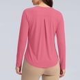 thumbnail image 4 of Posijego Women's UPF 50+ Sun Shirts Long Sleeve Sun Protection Tops Quick Dry Lightweight Athletic Workout Running Active Tees, 4 of 5