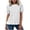 White, variant on Zynoxe Womens Summer Tops Trendy Polka Dots Mock Layer Hem Cute Tops for Daily Wear Casual Loose Fit Breathable Flowy Basic Tee Tops Green S