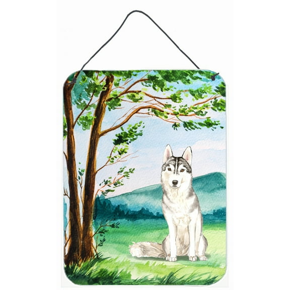 Under the Tree Siberian Husky Wall or Door Hanging Prints