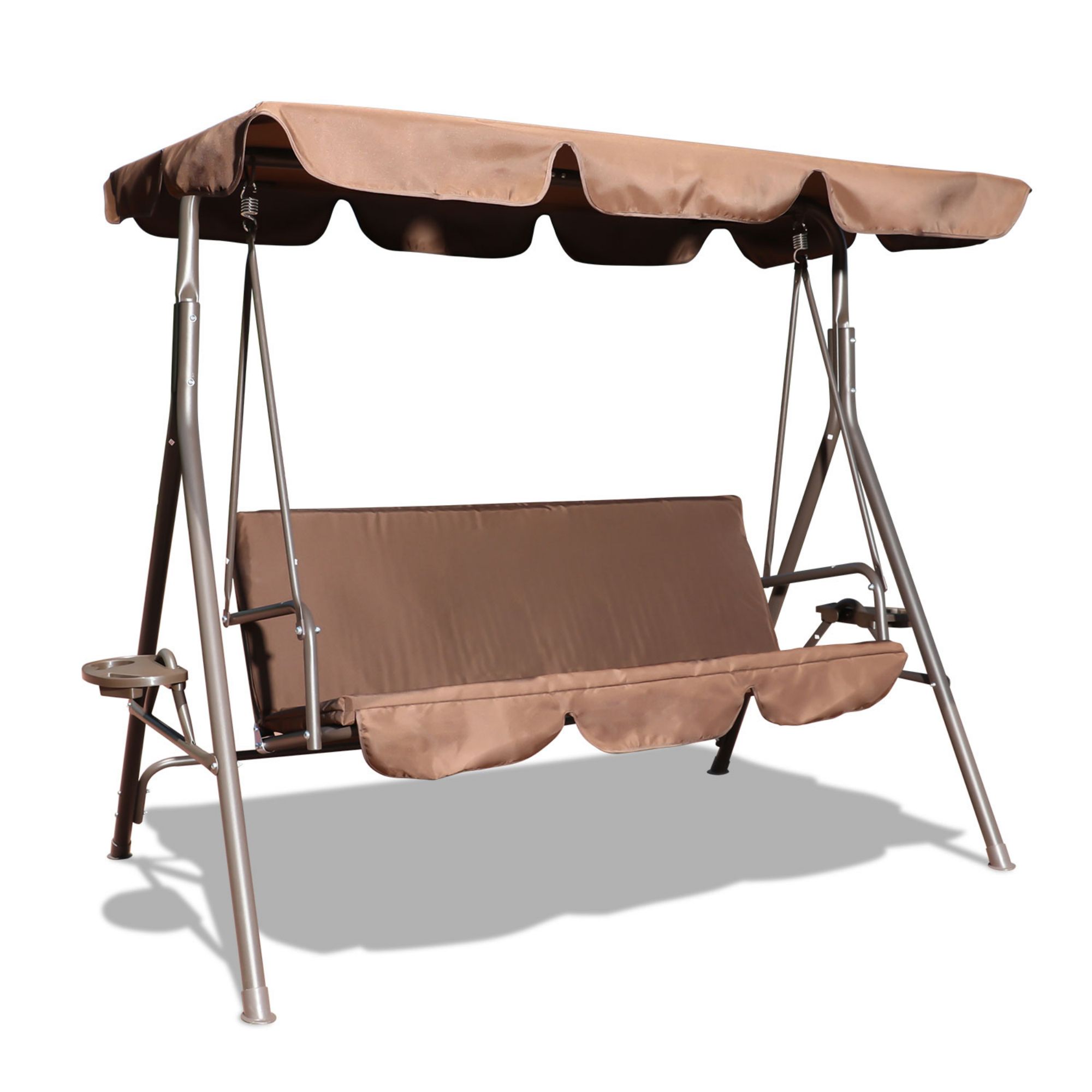3Seat Outdoor Large Converting Canopy Swing Glider, Patio Hammock