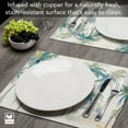 thumbnail image 4 of Luxurious Palm Trees Vegan Leather Placemats 4 Pack Look and Feel of Genuine Leather Infused with Copper, 4 of 6