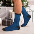 thumbnail image 7 of Pofeuu Deep Blue Glitter Print Crew Socks, Adult Running Hiking Socks for Youth and Adult, 7 of 7