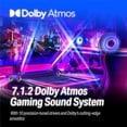 thumbnail image 2 of Barra de sonido para juegos OXS Thunder Pro+ con altavoz satelital inalámbrico para el cuello, sistema de sonido envolvente Dolby Atmos 7.1.2, woofer incorporado, personalización de aplicaciones, efec, 2 of 5