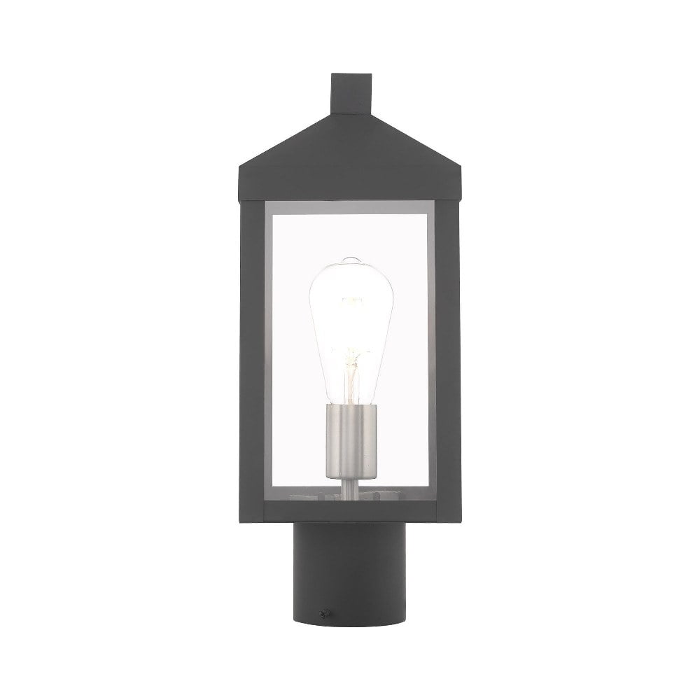 Livex Lighting - Nyack - 1 Light Outdoor Post Top Lantern in Mid Century Modern