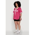 thumbnail image 4 of Womens Plus Size Contrast Trim Faith Graphic Baseball Tee, 4 of 5