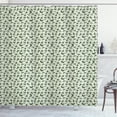 thumbnail image 1 of Ambesonne Animal Shower Curtain, Little Bugs Beetles, 69"Wx84"L, Sage Green Army Green, 1 of 3
