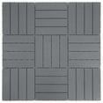 thumbnail image 1 of TEHAUX 11pcs High-density Plastics Balcony Floor Tiles Grey Interlocking Design for Garden, 1 of 6
