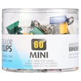 Officemate Giant Vinyl Paper Clips - Assorted Colors, 200 Clips Per Tub, Steel Core With Protective Coating