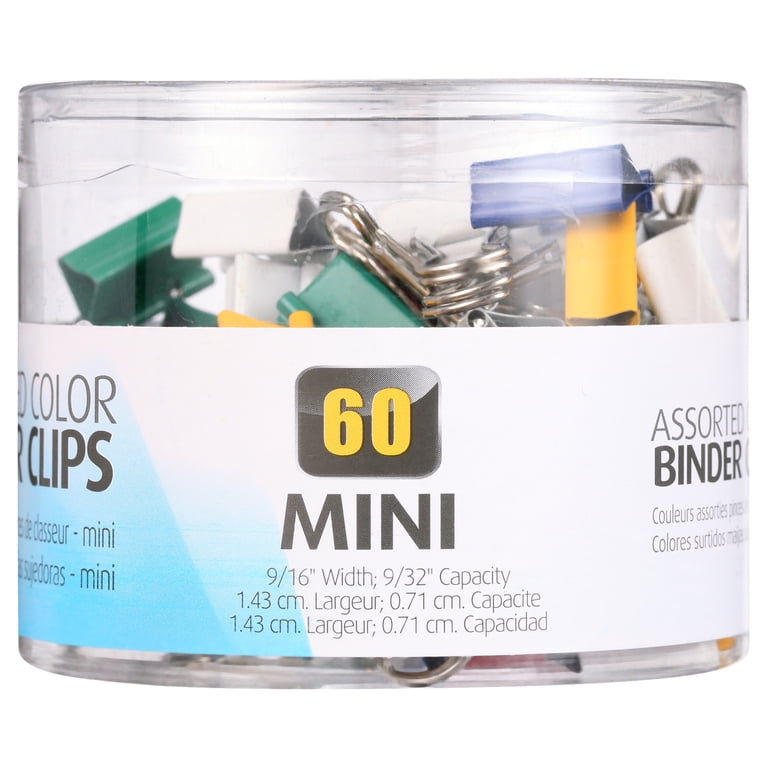 OfficeMate Mini Binder Clips, 60-Count, Assorted Colors photo 7