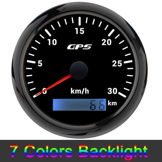85MM GPS Speedometer 30/60/120/200KMH 9-30V 7 Colors Backlight Odometer Speed Gauge Meter GPS Antenna For Motorcycle Accessories ,Wide Applicability