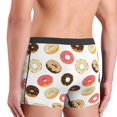 thumbnail image 4 of Men's Boxer Briefs, Donut Print White Polka Dots Soft Comfy Mens Underwear Boxer Briefs Breathable With Widen Waist, 4 of 7