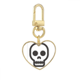 thumbnail image 1 of cállate esqueleto online Llavero de metal en forma de corazón dorado, 1 of 3