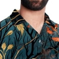 thumbnail image 5 of Tree Men's Short Sleeve Hawaiian Print Button Down Beach Shirt, 5 of 6
