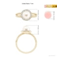 thumbnail image 5 of ANGARA Freshwater Cultured Pearl Ring with Beaded Split Shank in 14K Yellow Gold for Women | June Birthstone, Birthday, Anniversary, Jewelry Gift for Women | Pearl Ring, 5 of 8