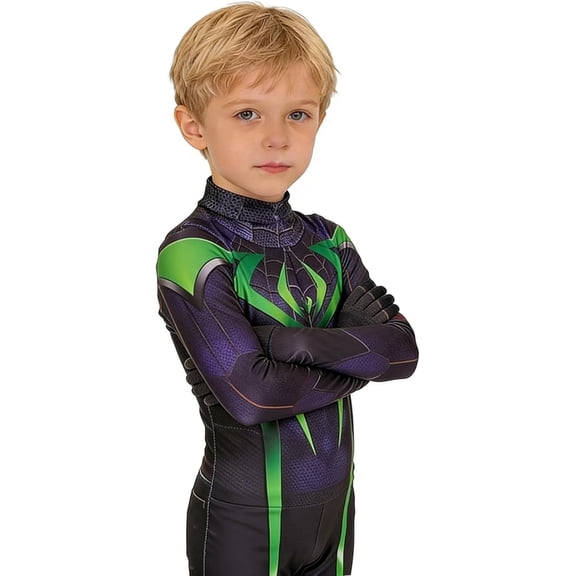 Guvpev Superhero Cosplay Costume, 3D Print Spandex Bodysuit Full Body Dress-Up Costume, Halloween Role-Play Jumpsuit Outfit