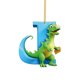 thumbnail image 1 of Puntoco Decoración Navideña Dinosaurio 26 Alfabeto Inglés Dinosaurio Adorno Colgante J,Decoración Hogareña, 1 of 1
