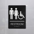 thumbnail image 2 of Miangastore Gender Neutral Toilet Sign Disabled Wheelchair Simple Sign Restroom Sign For Door, 2 of 8