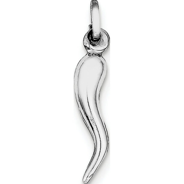 Jewelry by Sweet Pea 925 Sterling Silver Rhodiumplated Italian Horn