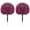 Pink Eucalyptus, variant on Artificial Topiary Tree with Pink Eucalyptus, Set of 2-17in UV Resistant Fake Evergreen Tree for Porch, Outdoor Artificial Plants for Planters - Ground Spike Included