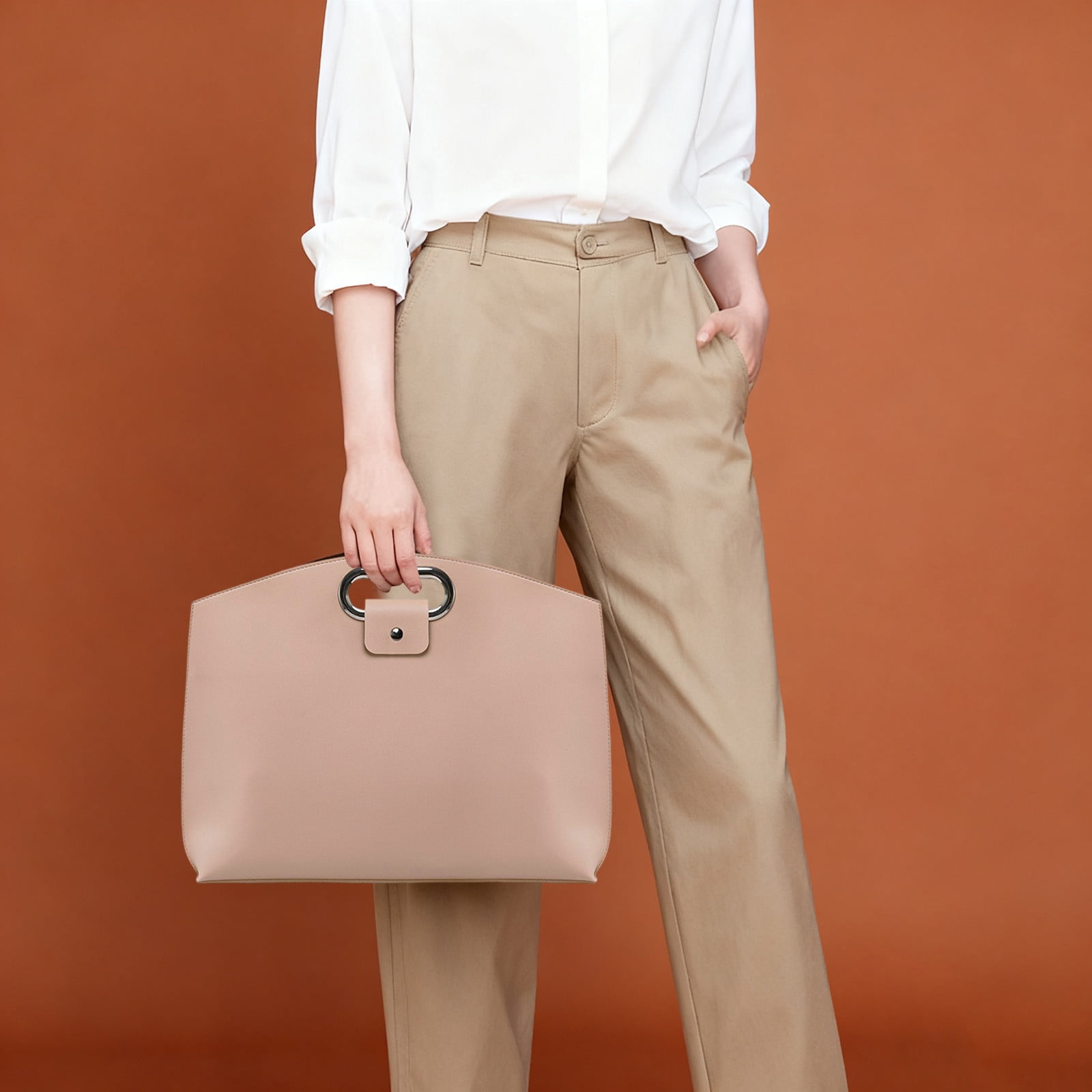 Women's Laptop Tote Bag 14-16 Inch, Waterproof Leather Briefcase for Work, Professional Bag with Padded Compartment for Laptop and Tablet