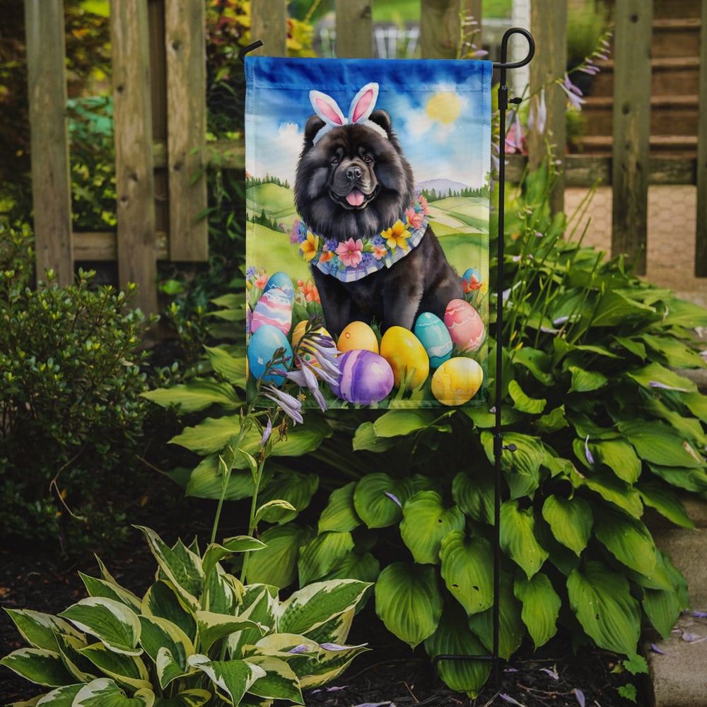 Chow Chow Easter Egg Hunt Garden Flag 11.25 in x 15.5 in