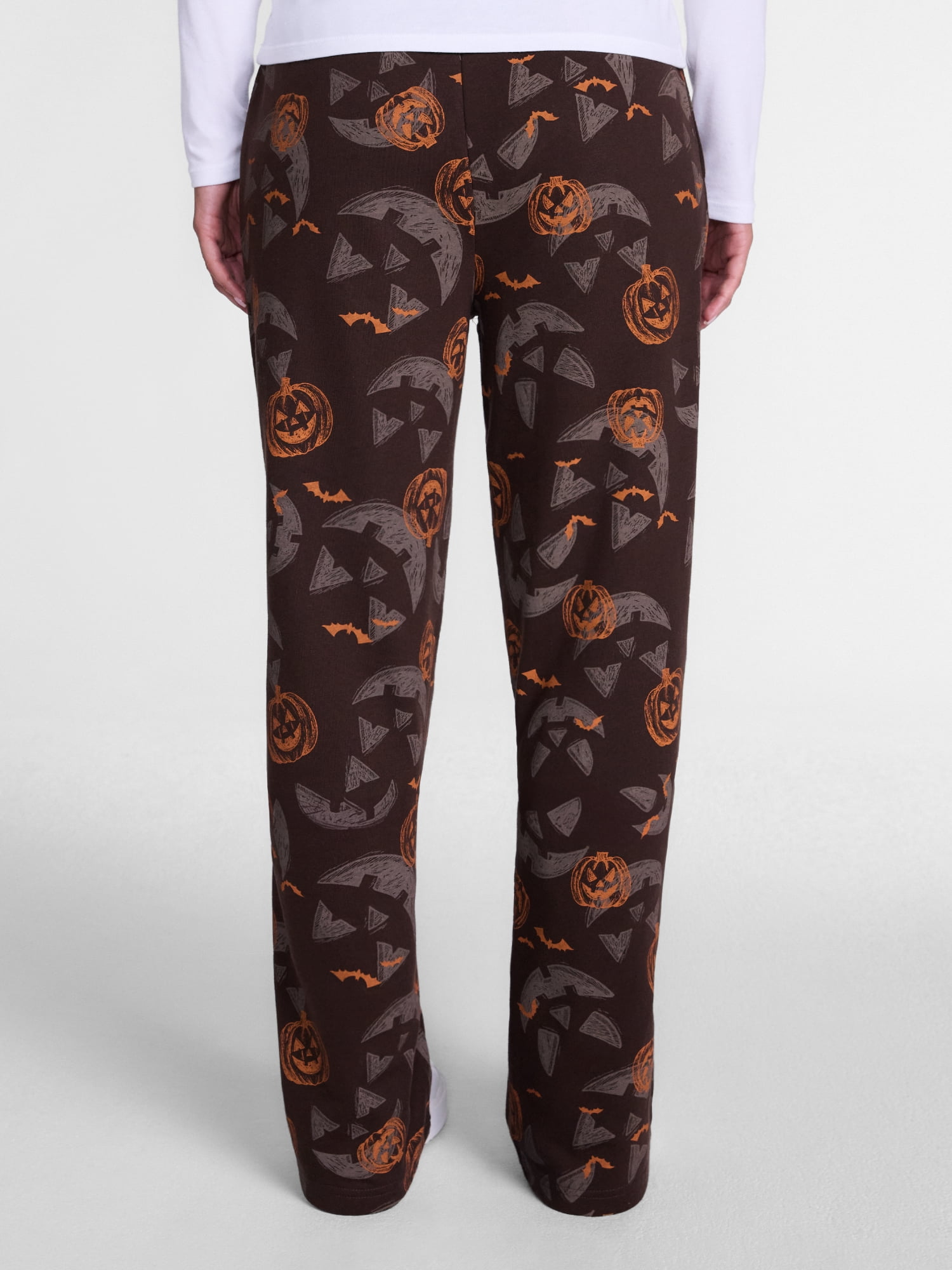Women’s Graphic Halloween Haunted Pumpkins Jogger Pants, Sizes XXS-XXL