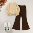 thumbnail image 6 of 2-3 Years Girls 3T Clothes Toddler Clothes For Girls Girls 2 Piece Outfits Long Sleeve Bow Sweatshirt & Flared Pants Fall Clothing Set, 6 of 7