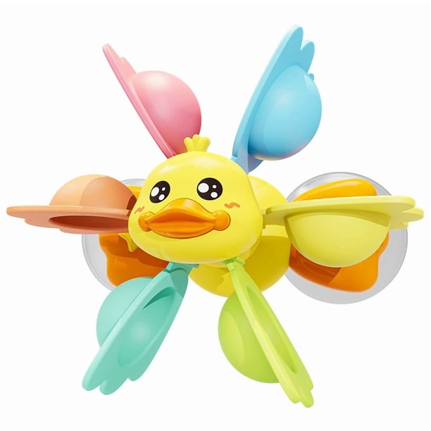 Baby bath water toy - Baby Duck Bath Toy, Toddler Bathtub Suction Water Spinner Gear (Cute Yellow Duck Playing in the Water Windmill)