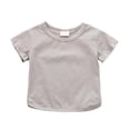 thumbnail image 3 of Aihuaihua Toddler Baby Girls' Tops, Tees & Blouses Cotton Basic Top for Summer Casual Grey 4-5 Years, 3 of 7