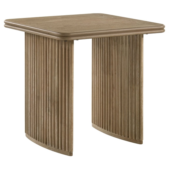 Coaster Adina Square Transitional Wood Side End Table in Distressed Light Brown
